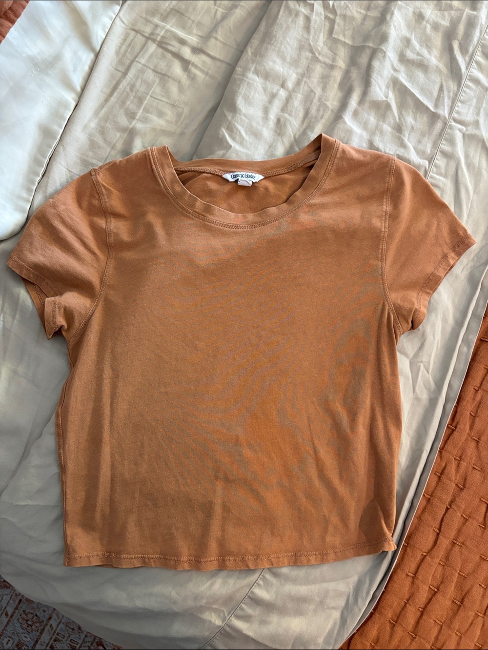 Organic Basics Short Sleeve Tee in Rust